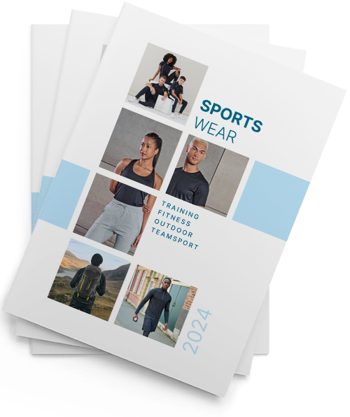 Kataloge von Sportswear mit "Sportkleidung" Kleidung wie Trikots, Sporthosen und allgemeine Sportkleidung.